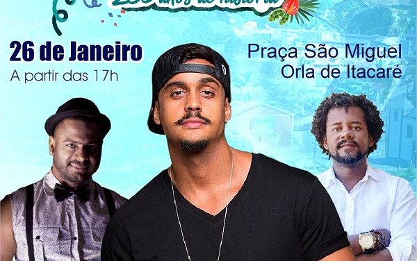 Aniversário de Itacaré terá shows,  tradição e manifestações culturais