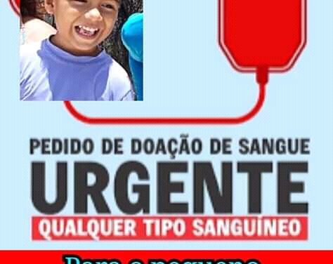 Itabuna: Família faz campanha para doação de sangue em prol do pequeno Davi, de apenas 4 anos