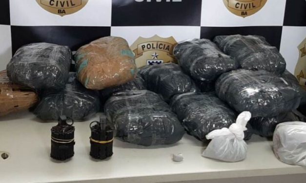 Mulher é presa com 15 quilos de maconha e granadas em Itabuna