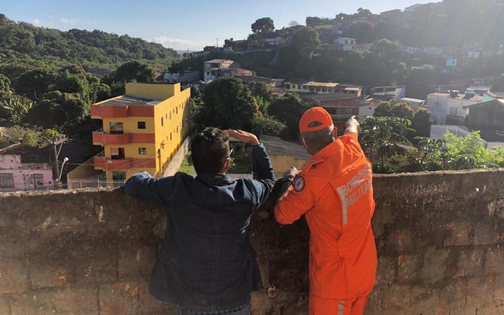 Equipe do 5ºGBM realiza vistoria técnica em áreas de risco de Ilhéus