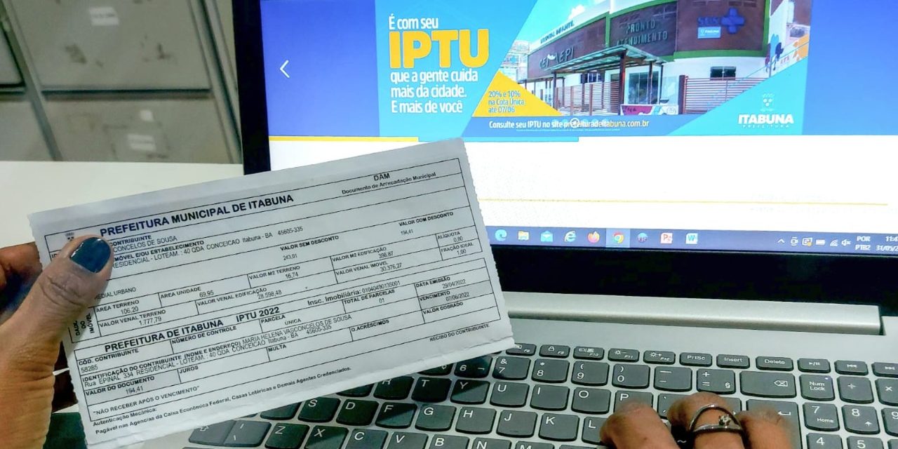 Prazo para pagamento do IPTU em cota única com desconto se encerra em dois dias