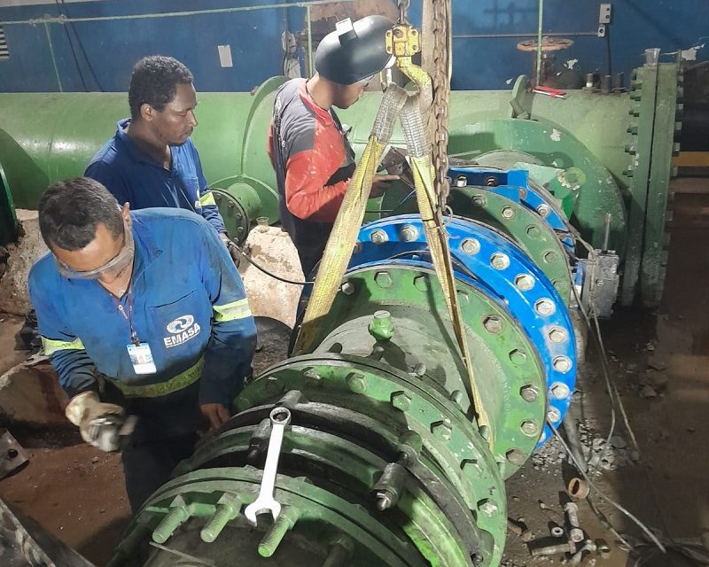 Emasa e Coelba atuam na manutenção preventiva na Estação de Captação do Rio do Braço