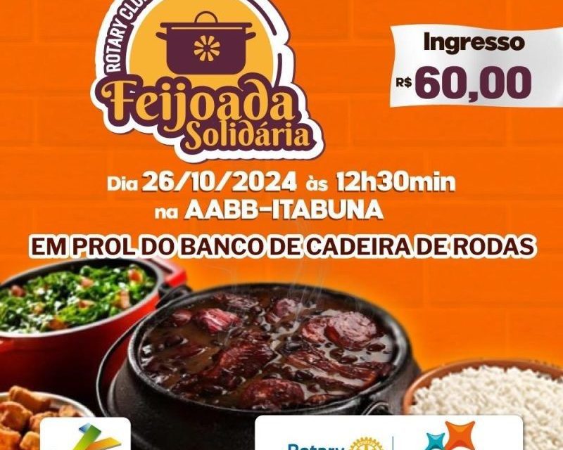 Itabuna: 3ª Feijoada Solidária do Rotary acontece neste sábado na AABB