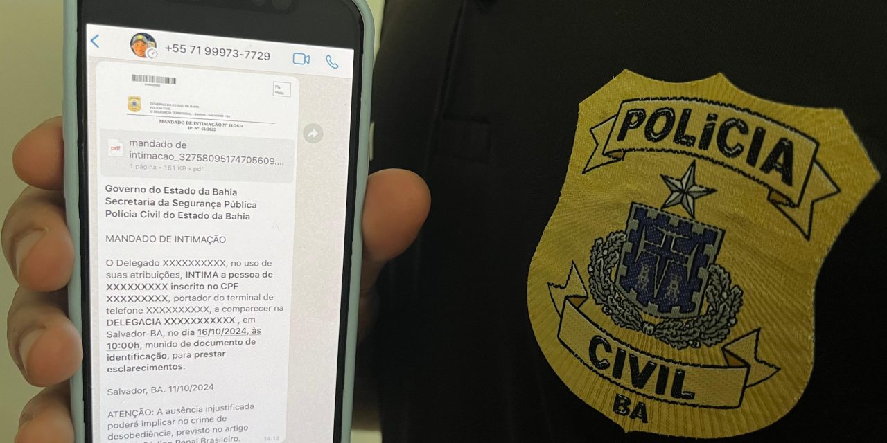 Polícia Civil amplia atendimento e passa a enviar intimações via WhatsApp