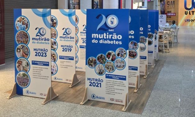 Exposição no Shopping Jequitibá mostra os  20 anos do Mutirão do Diabetes de Itabuna