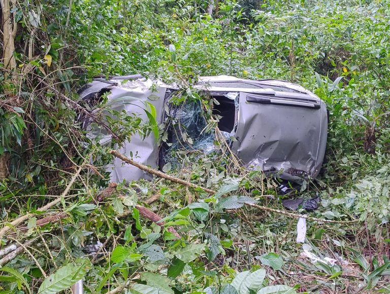 Presidente da Câmara de Ilhéus fica ferido após carro cair em ribanceira na BA-262