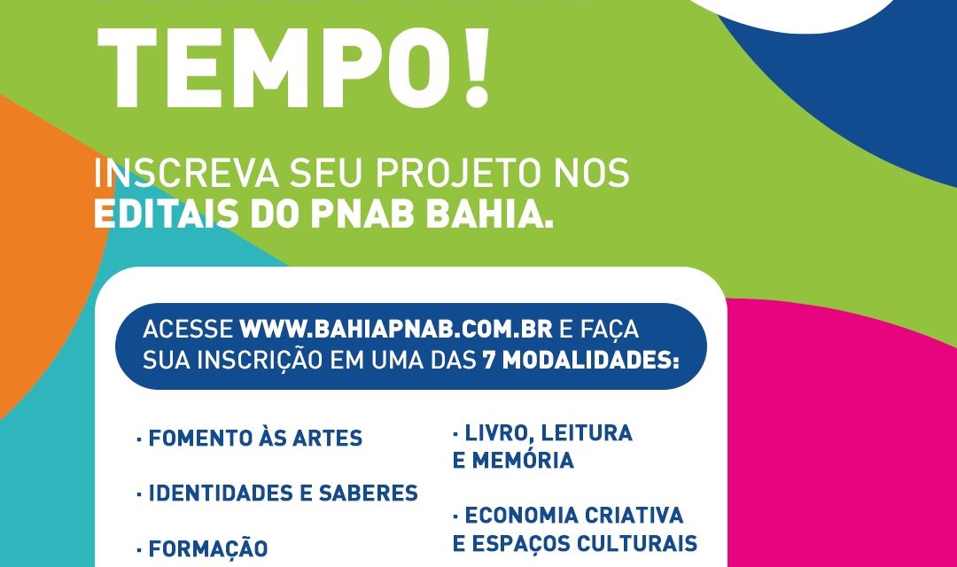 PNAB Bahia: Últimos dias para inscrição da Política Nacional Aldir Blanc