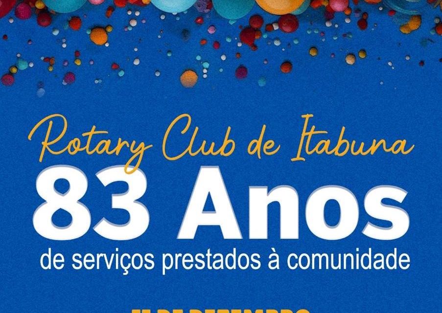 ROTARY CLUB DE ITABUNA COMEMORA 83 ANOS DE SERVIÇOS PRESTADOS À COMUNIDADE