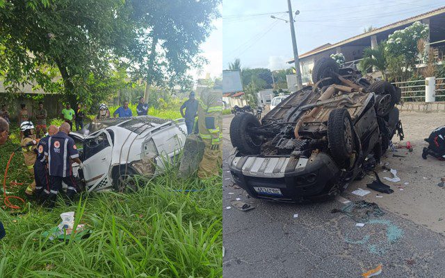 Bebê morre e 6 pessoas ficam feridas após batida entre carros na BA-001, entre Ilhéus e Una