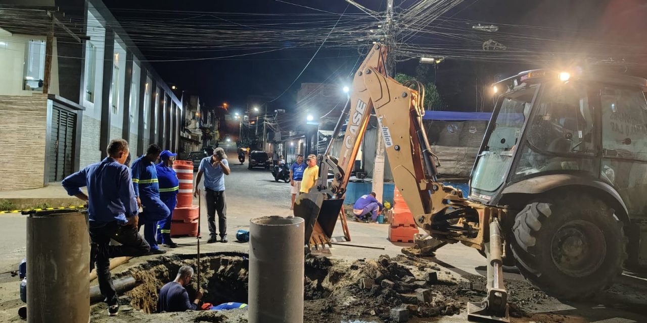 Vazamento afeta abastecimento de água em bairros da zona norte de Itabuna