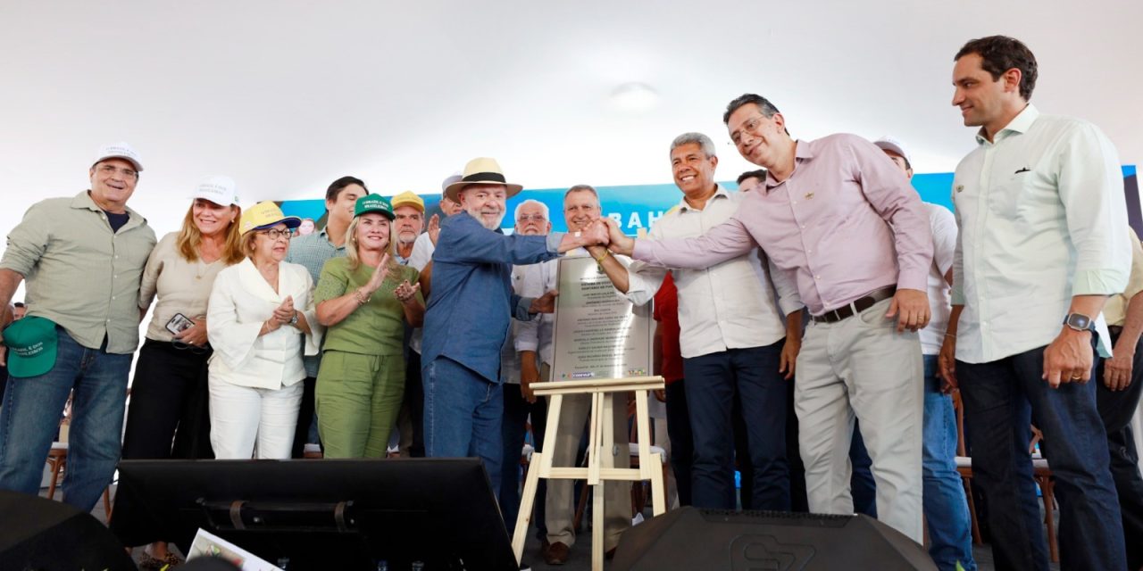 Lula e Jerônimo entregam obras e reforçam o acesso à água, saneamento e infraestrutura na Bahia